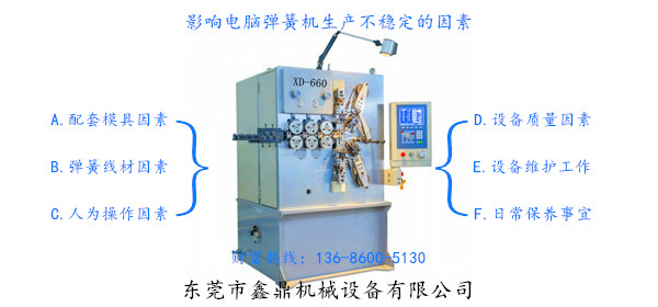 影響電腦彈簧機(jī)生產(chǎn)不穩(wěn)定的因素 影響電腦彈簧機(jī)生產(chǎn)不穩(wěn)定的因素